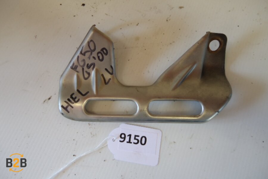 voetsteunen en schetsplaten, hielplaat