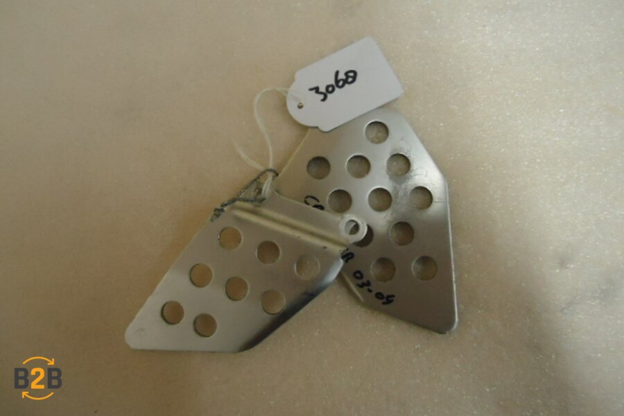 voetsteunen en schetsplaten, hielplaat