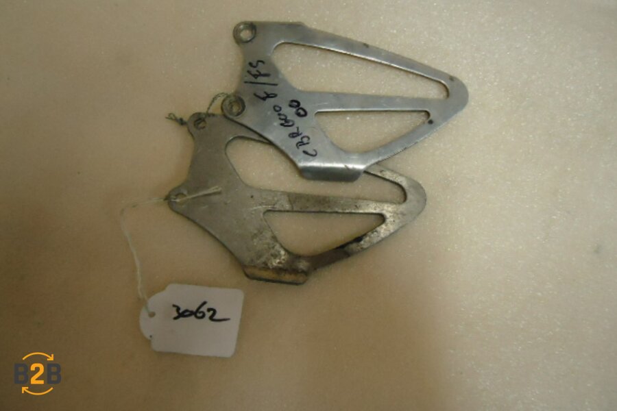 voetsteunen en schetsplaten, hielplaat